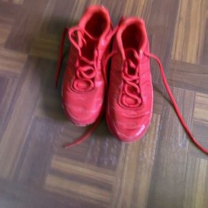 Red nike sneakers